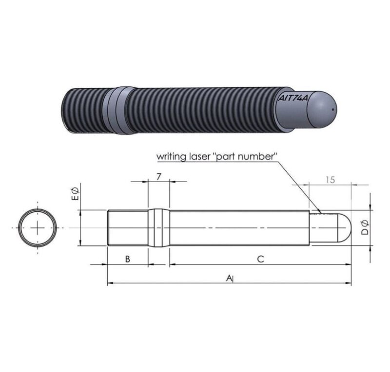 AIT Radbolzen Set M12x1.25 74-102mm – Bild 2